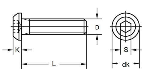Schrauben ISO 7380-1 für Bodenplatten Linsenschrauben aus Edelstahl