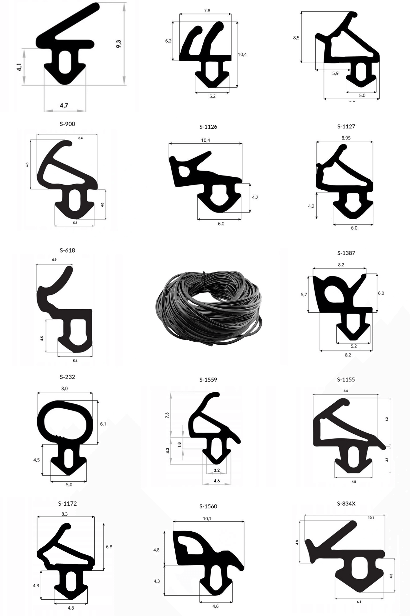Fensterdichtung Gummi Dichtung für Kunststofffenster EPDM Verschiedene Varianten