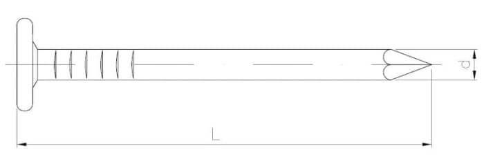 Dachpappennägel Schiefernägel Pappnägel Breitkopfnägel aus Stahl Verzinkt