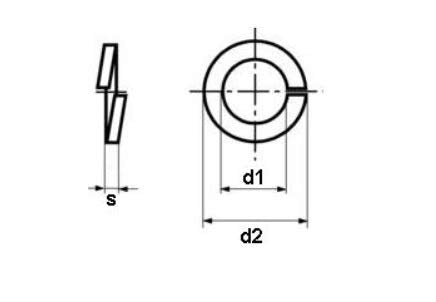 Spiralförmige DIN 127 Federscheiben Federring aus Edelstahl A4