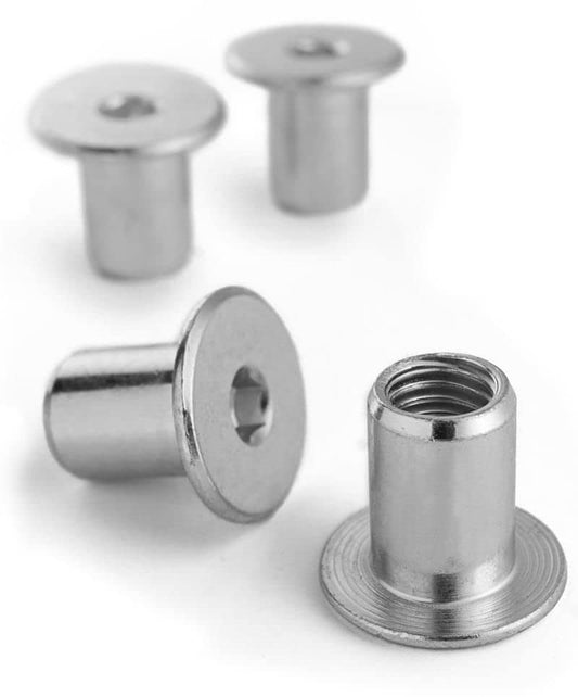 Hülsenmuttern Innensechskant mit Flachkopf