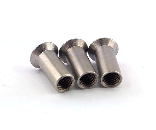 Hülsenmuttern din 9061 mit Linsensenkkopf und Schlitz aus Edelstahl