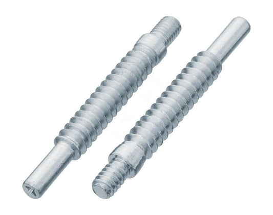 Zwei Einschraubdübel für Bettverbinder